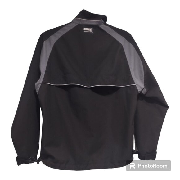 Runner's World Women's Black/Grey Rain Jacket Size M - Picture 2 of 5